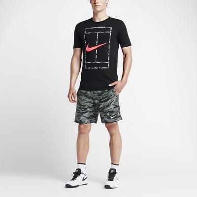 Nike Mens Court Logo Tee - Black/Hot Lava - main image