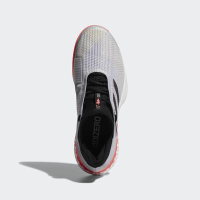 Adidas Mens Adizero Ubersonic 3.0 Tennis Shoes - Matte Silver/Red - main image