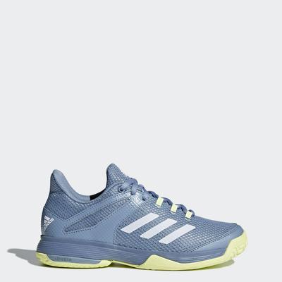 Adidas Kids Adizero Club Tennis Shoes - Blue/Yellow - main image