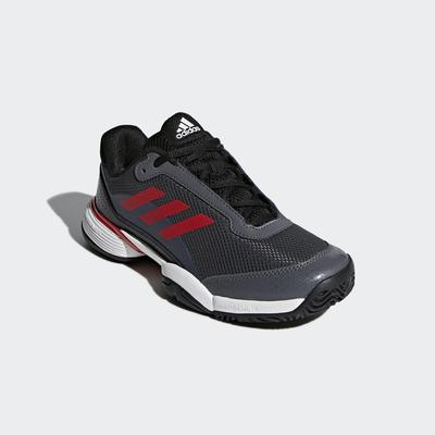 Adidas Kids Barricade Club Tennis Shoes - Black/Red - main image