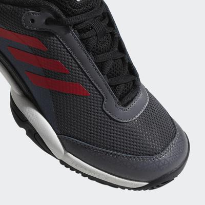 Adidas Kids Barricade Club Tennis Shoes - Black/Red - main image