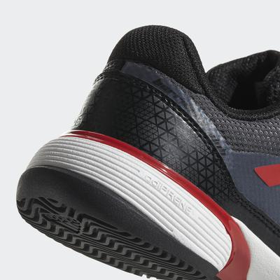 Adidas Kids Barricade Club Tennis Shoes - Black/Red - main image