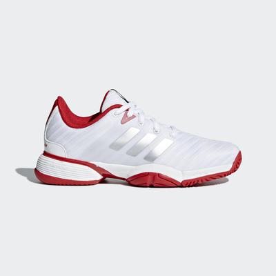 Adidas Kids Barricade 2018 Tennis Shoes - White/Core Black/Red - main image