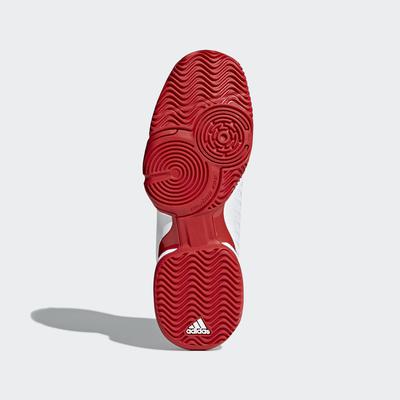 Adidas Kids Barricade 2018 Tennis Shoes - White/Core Black/Red - main image