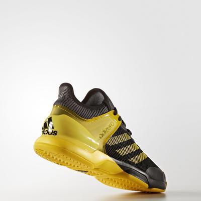 Adidas Mens Adizero Ubersonic 2.0 Tennis Shoes - Black/Yellow - main image