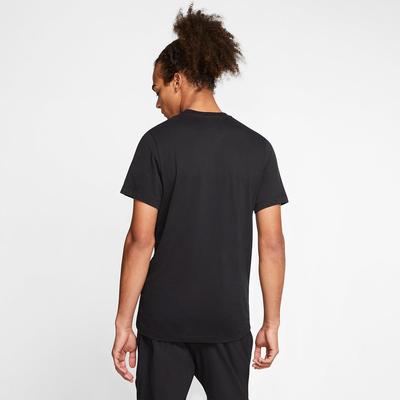Nike Mens Dri-FIT Tennis T-Shirt - Black/Metallic Gold - main image