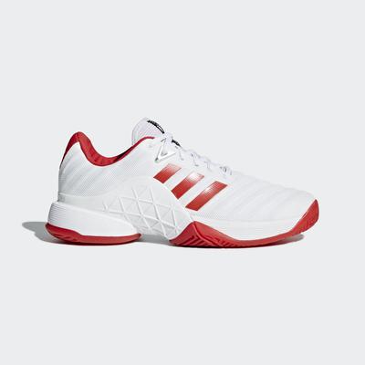 Adidas Womens Barricade 2018 Tennis Shoes - White/Red - main image
