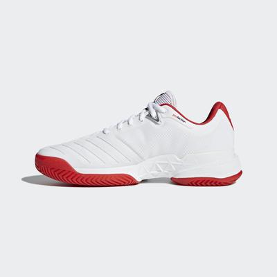 Adidas Womens Barricade 2018 Tennis Shoes - White/Red - main image