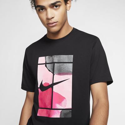 Nike Mens Tennis T-Shirt - Black - main image