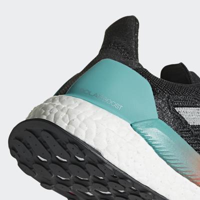 Adidas Mens Solar Boost Running Shoes - Black/Grey/Aqua - main image