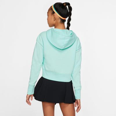 Nike Girls Sportswear Cropped Hoodie - Teal Tint - main image