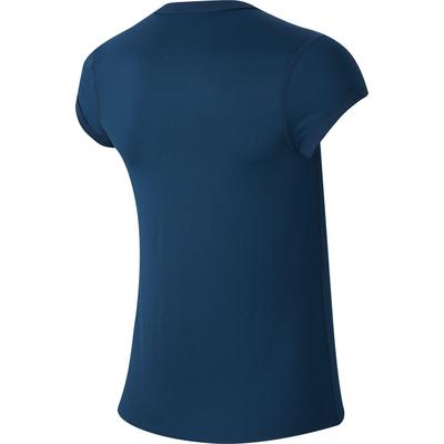 Nike Womens Dri-FIT Short-Sleeve Tennis Top - Valerian Blue - main image