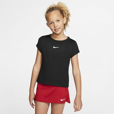 Nike Girls Dri-FIT Top - Black/White - main image