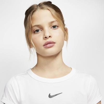 Nike Girls Dri-FIT Top - White - main image