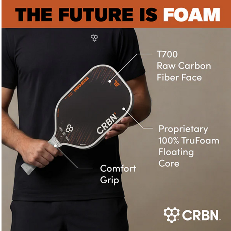 CRBN 1 TruFoam Barrage14mm (Elongated/Long Handle) Pickleball Paddle - main image