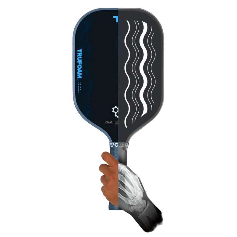 CRBN TruFoam Waves 14mm (Hybrid/Aero Curve) Pickleball Paddle - Grey/Black - main image