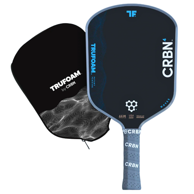 CRBN TruFoam Waves 14mm (Hybrid/Aero Curve) Pickleball Paddle - Grey/Black - main image