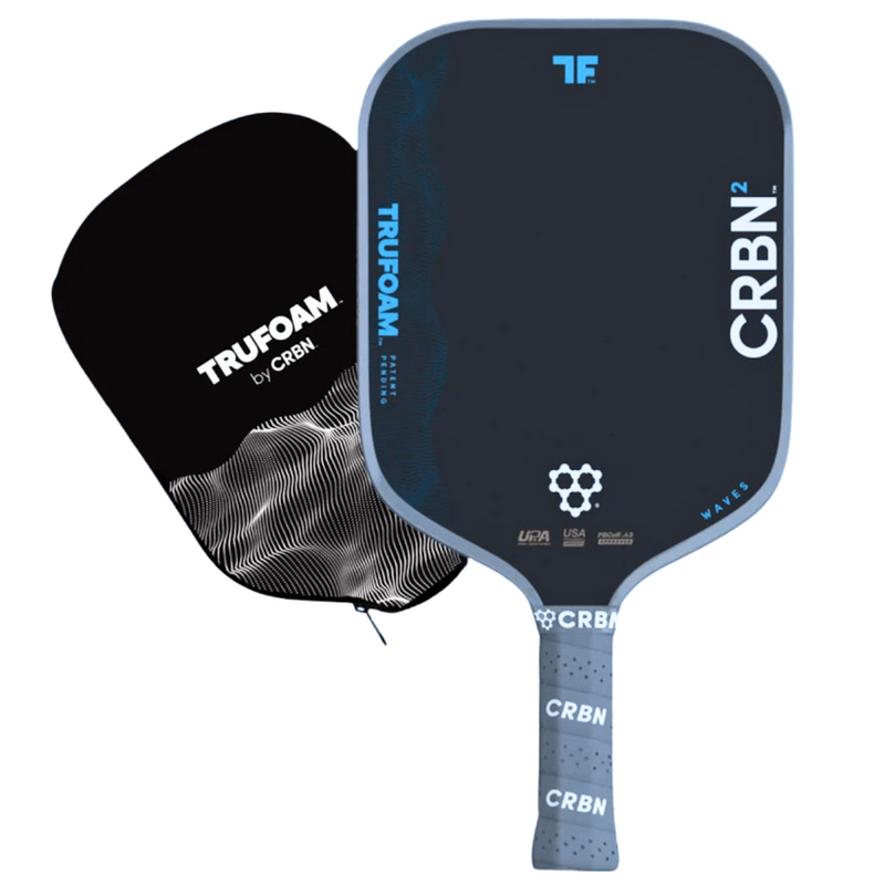 CRBN TruFoam Waves 14mm (Square) Pickleball Paddle - Grey/Black - main image