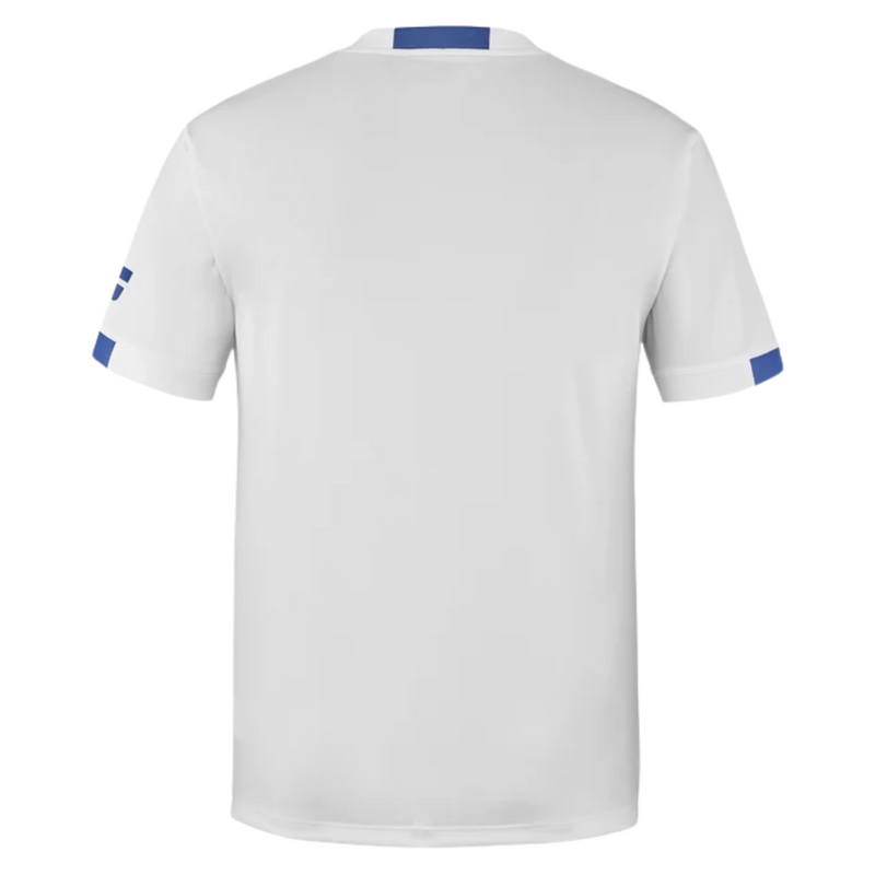 Babolat Mens Play Crew Neck Tee - White/Blue - main image