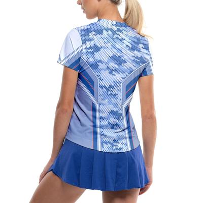 Lucky in Love Womens Kinetic Energy Short Sleeve Tee - Cobalt