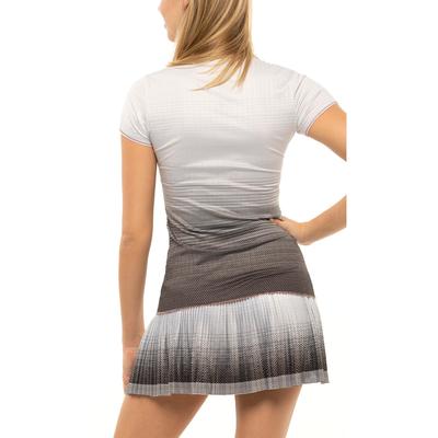 Lucky in Love Women Pleat Of The Movement Short Sleeve Tee - Grey