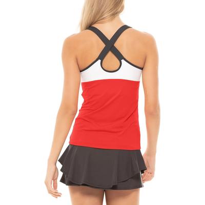 Lucky in Love Womens Crossover Tank - Crimson - main image