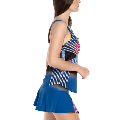 Lucky in Love Womens Neon Lights Tank - Blue - main image