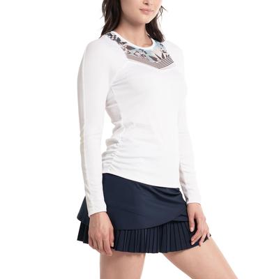 Lucky in Love Womens Garden Party Long Sleeve Top - White - main image