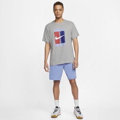 Nike Mens Court Graphic Tennis T-Shirt - Dark Grey Heather - main image
