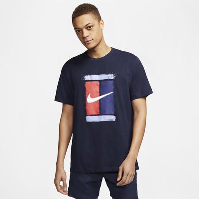 Nike Mens Court Graphic Tennis T-Shirt - Obsidian - main image