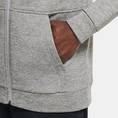 Nike Mens Full Zip Therma Hoodie - Dark Grey Heather - main image