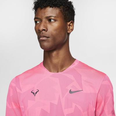 Nike Mens AeroReact Rafa Top - Digital Pink/Gridiron - main image