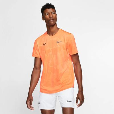 Nike Mens AeroReact Rafa Top - Orange Pulse/Gridiron - main image