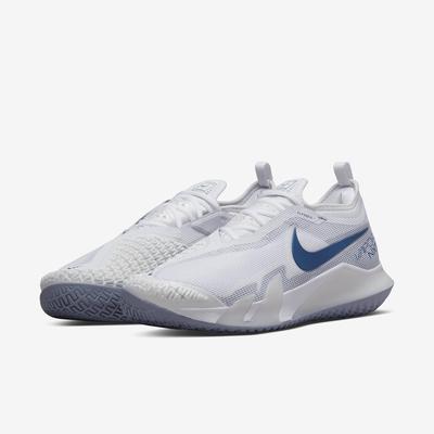 Nike Mens React Vapor NXT Tennis Shoes - White/Ashen Slate/Mystic Navy