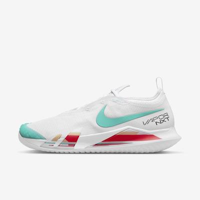 Nike Mens React Vapor NXT Tennis Shoes White Washed Teal Tennisnuts