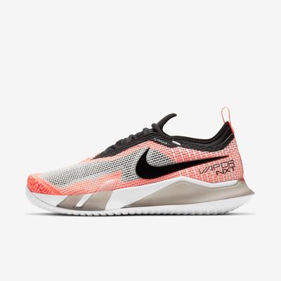 Nike Womens React Vapor NXT Tennis Shoes - White/Bright Mango - main image
