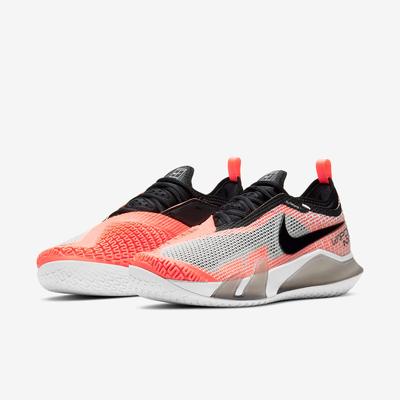 Nike Womens React Vapor NXT Tennis Shoes - White/Bright Mango - main image