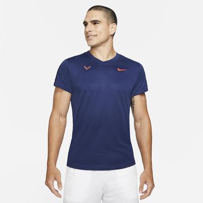 Nike Mens Rafa Challenger Tee - Binary Blue/Chile Red - main image