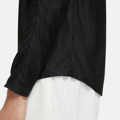 Nike Mens Dri-FIT Advantage 1/2 Zip Tennis Top - Black - main image