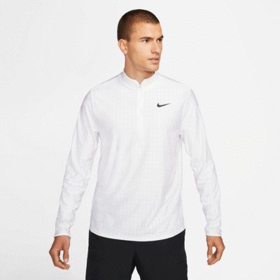 Nike Mens Dri-FIT Advantage 1/2 Zip Tennis Top - White - main image
