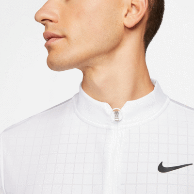 Nike Mens Dri-FIT Advantage 1/2 Zip Tennis Top - White - main image