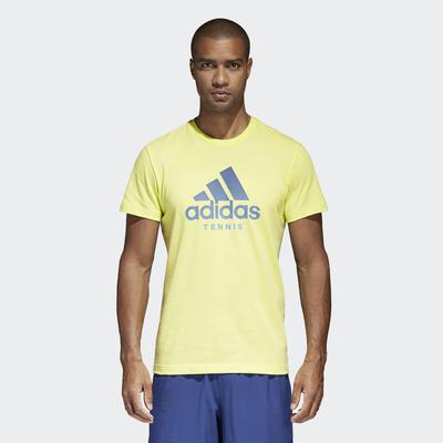 Adidas Mens Tennis Tee - Semi Frozen Yellow