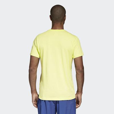 Adidas Mens Tennis Tee - Semi Frozen Yellow