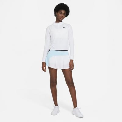 Nike Womens Victory Half Zip Tennis Top - White - main image