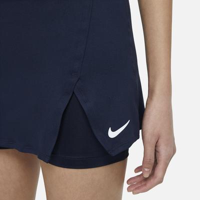 Nike Womens Dri-FIT Victory Tennis Skirt - Obsidian/White - main image