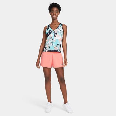 Nike Womens Printed Tennis Tank - Copa/White