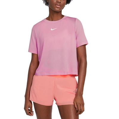 Nike Womens Short-Sleeve Advantage Top - Pink - main image