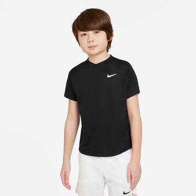 Nike Boys Dri-FIT Victory Short-Sleeve Tennis Top - Black