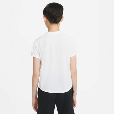 Nike Boys Dri-FIT Victory Short-Sleeve Tennis Top - White