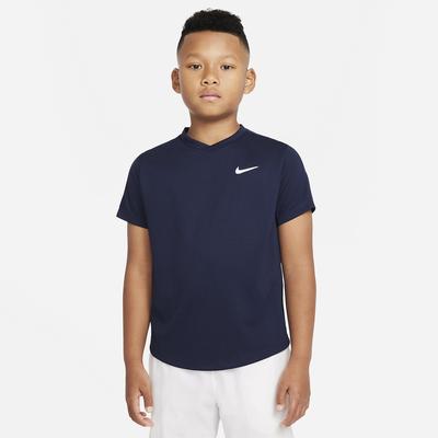 Nike Boys Dri-FIT Victory Short-Sleeve Tennis Top - Obsidian - main image